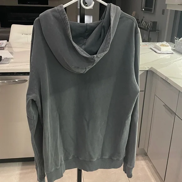 Balmain Charcoal Distressed Hoodie- Embroidered Dragon Design/ COA - Unisex - Picture 2 of 8